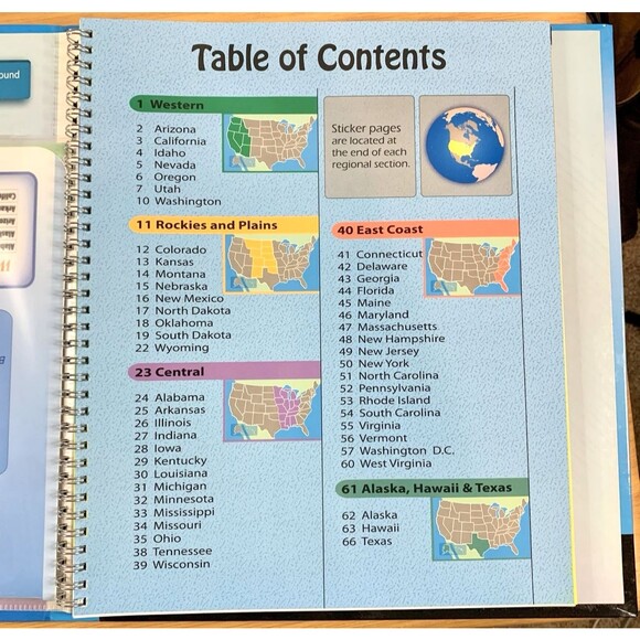 Sticker ATLAS United States Interactive Wall Map Game Activities Kids Learn NEW - Picture 6 of 8